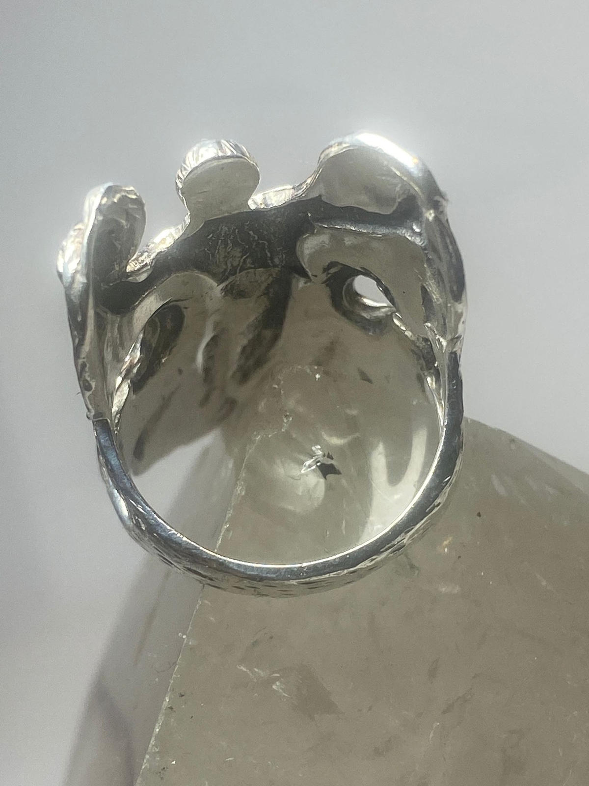 Wings Lady ring Art Deco influences band sterling silver women girls