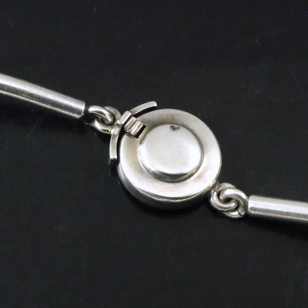 N. E. From – Denmark. Sterling Silver Necklace with Onyx – 1960s