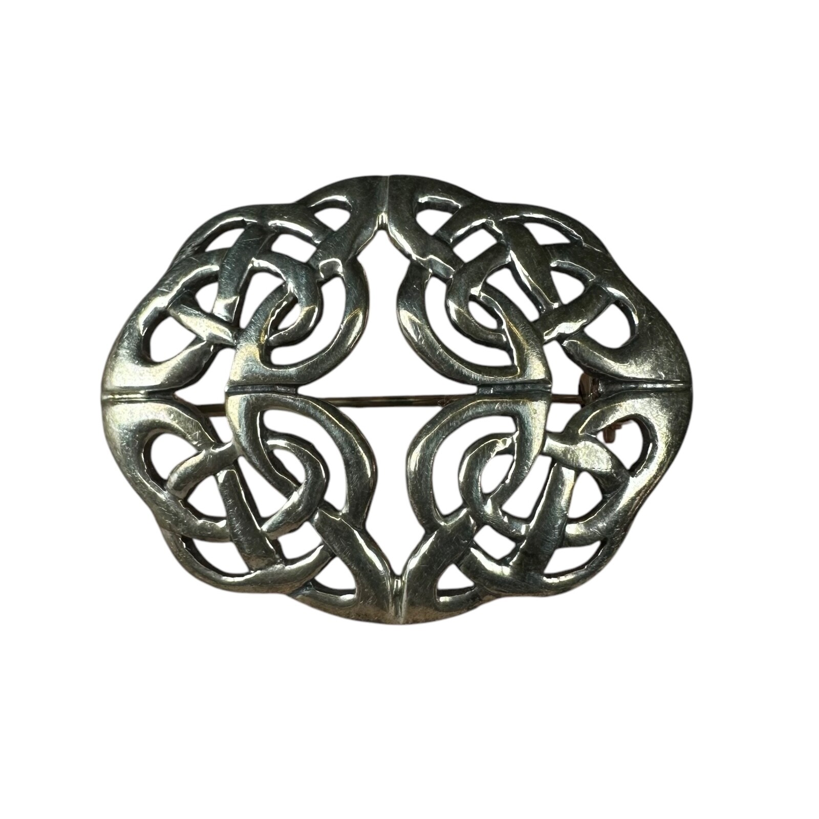 Sterling Silver Celtic Knot Open Work Art Nouveau Brooch Pin Kit Heath KH 97 1.2