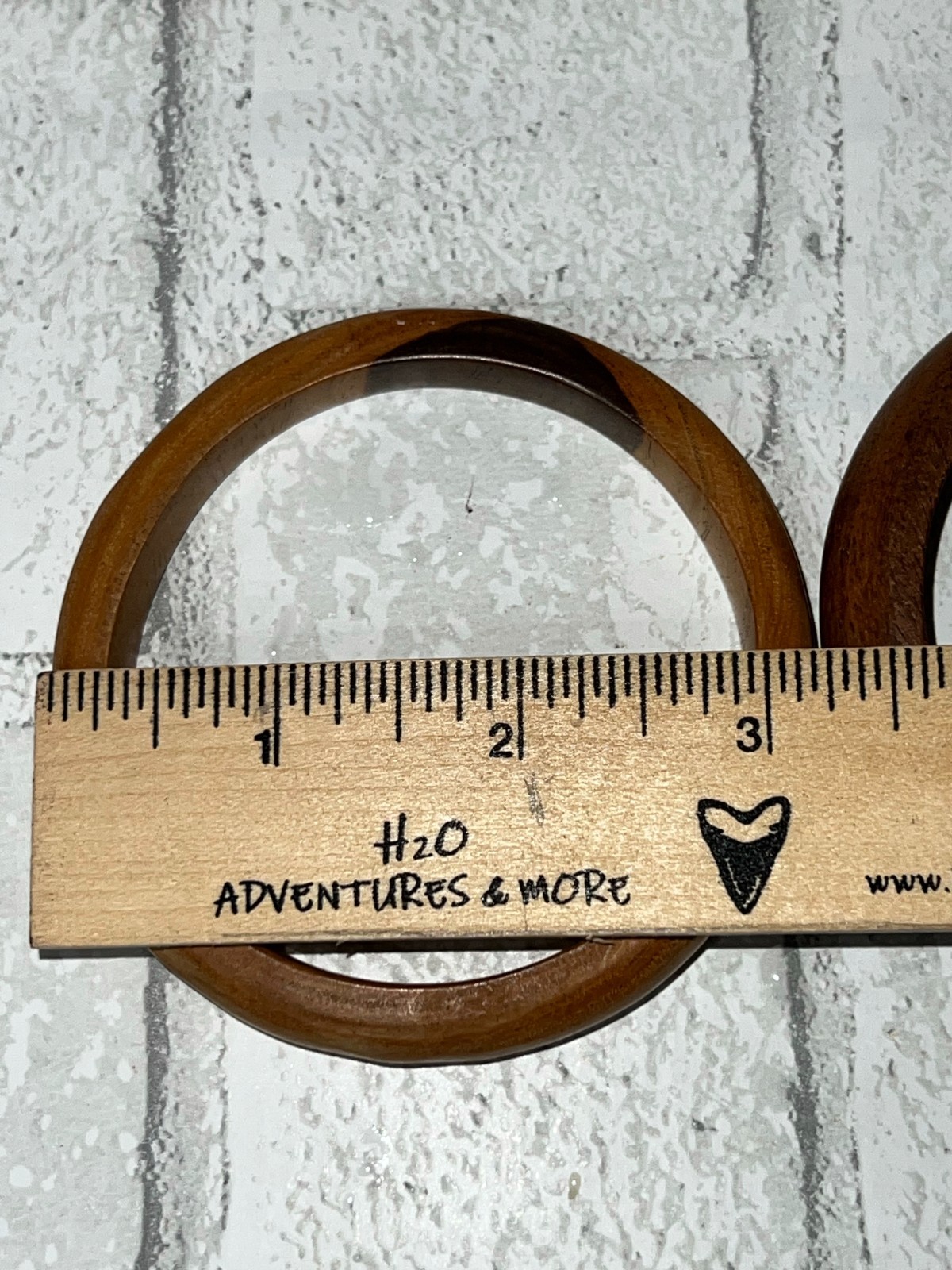 Wooden Bangles Vintage Set of 2, Slide On Natural Woods Earthy Boho