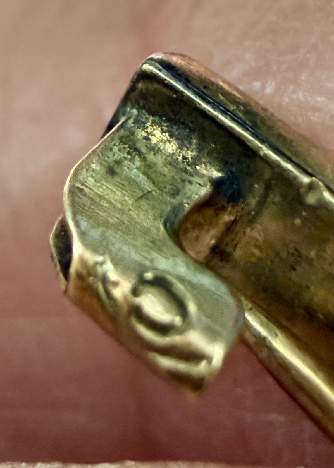 Etched gold or gold-filled baby beauty Victorian Edwardian safety clasp pin