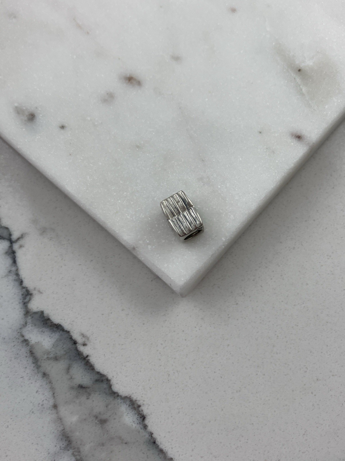 Vintage 925 Sterling Silver Sisters European Slide Bead Charm