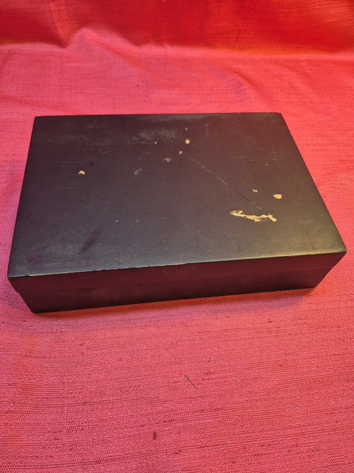 Vintage Costume Jewelry Lot w Wooden Box Mixed Singles Craft 60+ Pcs