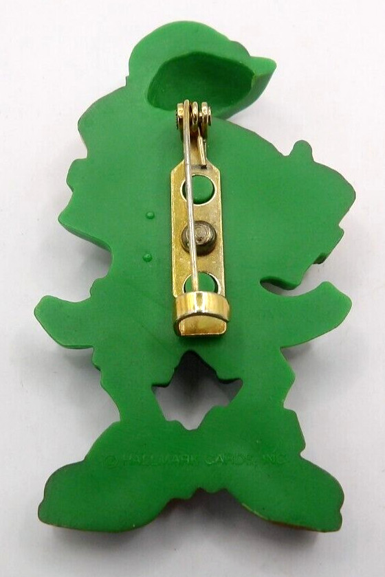 Vintage 2.5″ Hallmark St Patricks Day Leprechaun Pin Brooch Irish