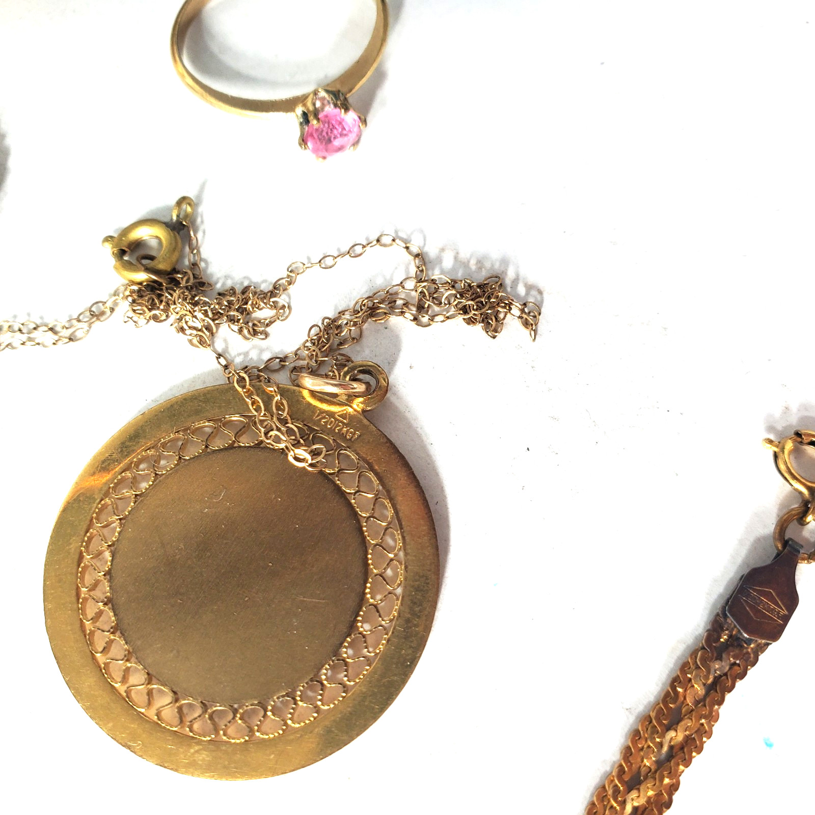 Victorian Edwardian 2 Deco Gold Filled Wear Repair Craft Scrap Jewelry Lot 11 Pc