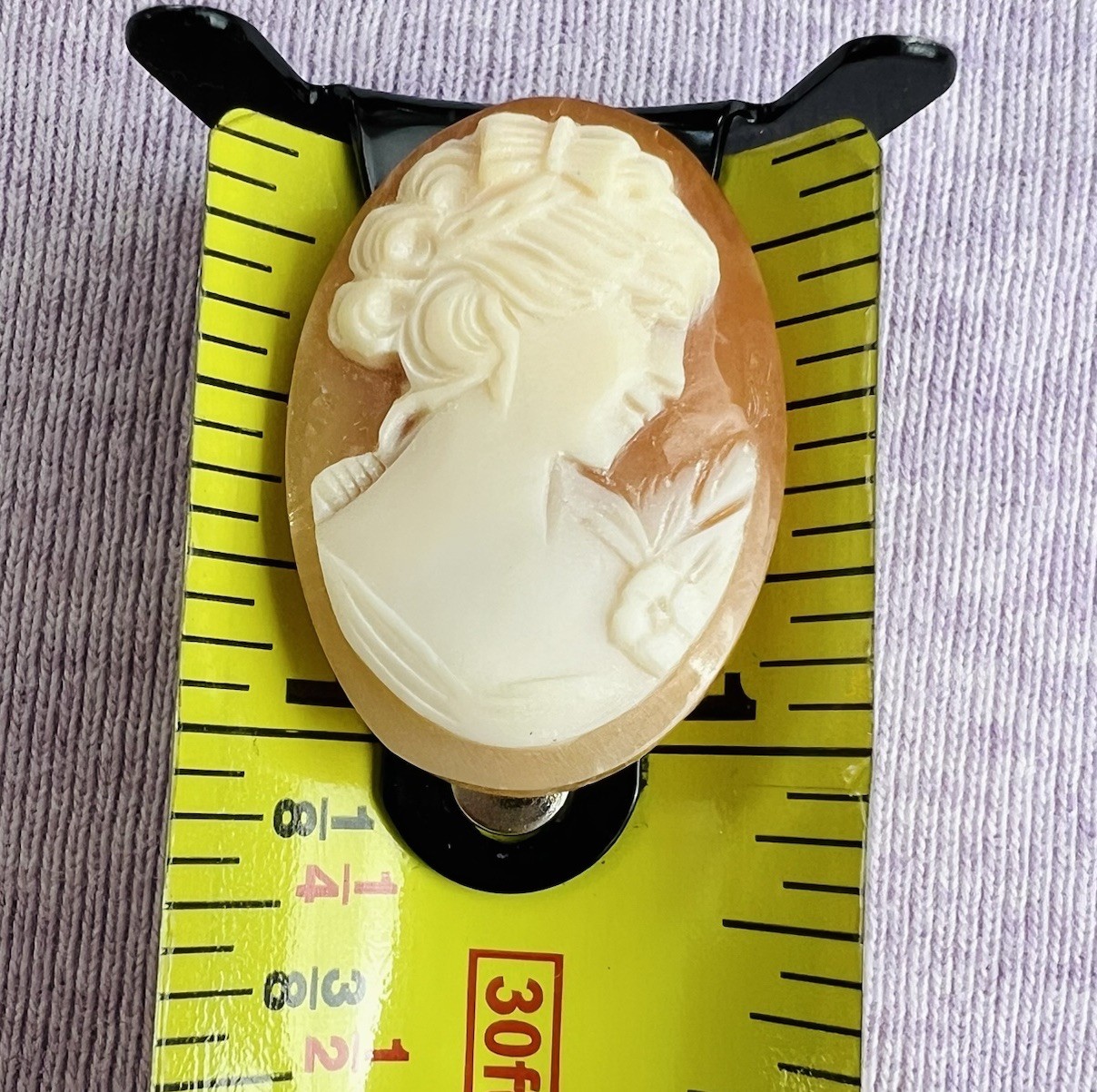 Vtg Hand Carved Shell Cameos (4) Loose Oval Lady Portrait Right Facing 2, Left 2