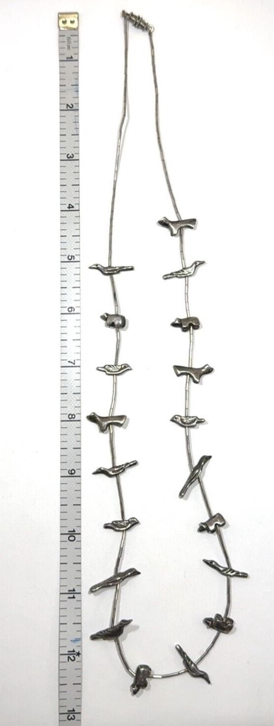 Vintage Sterling Silver, Liquid Silver Birds & Bears 22 inches – 36.6 Grams