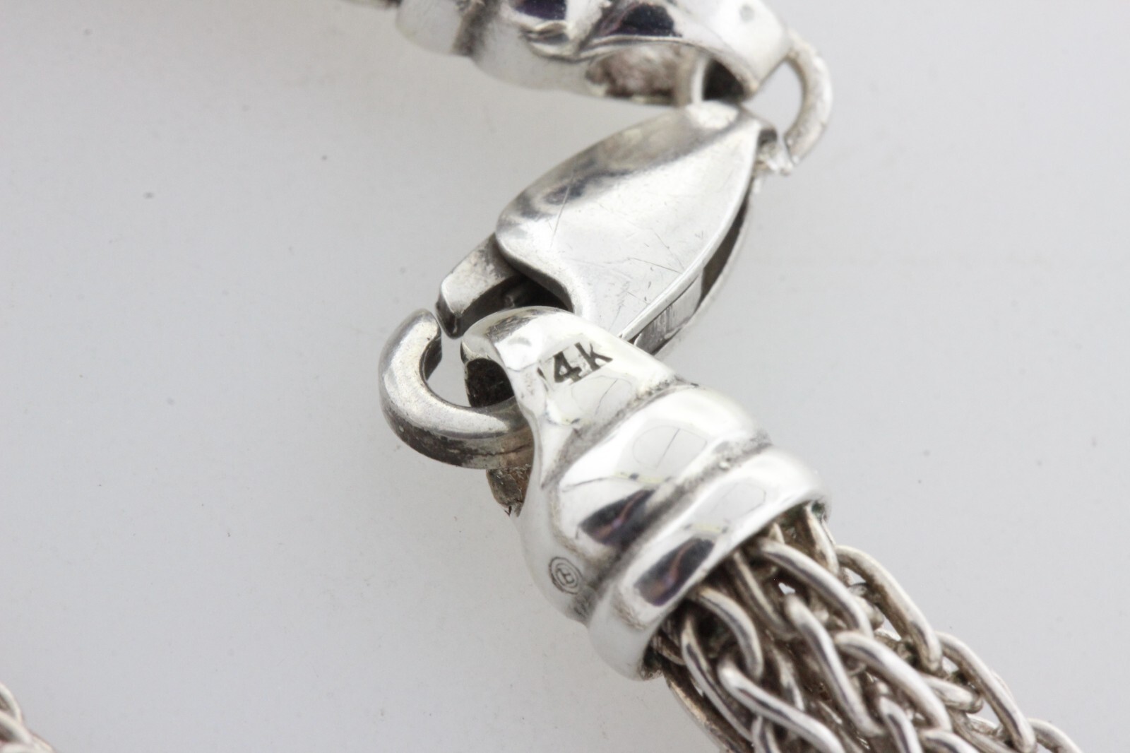 HW Burdick Co Sterling Silver 925 Multi Strand Spiga Wheat Chain Bracelet – 8.5″