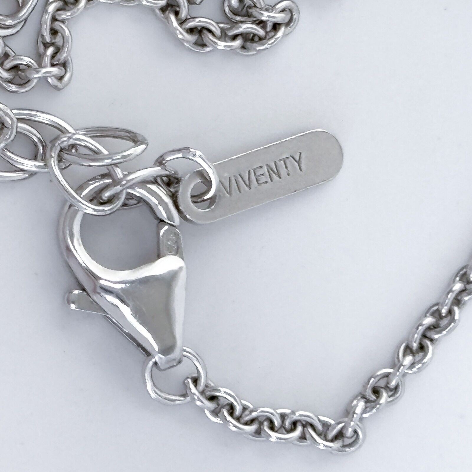 Vintage VIVENTY Sterling Silver 925 1.2mm Adjustable Round Link Chain 16.5”-18.5