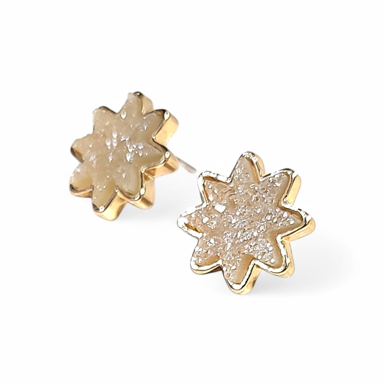 Dainty Sugarfix Glittering Gold Tone & Rhinestone Shimmer Statement Earrings
