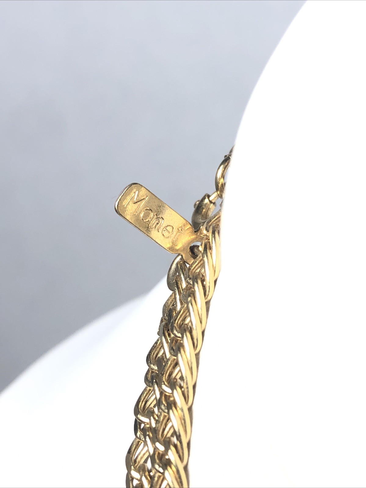 Vintage Monet Gold Tone Multi-Strand Long Wrap Necklace. 54” Long