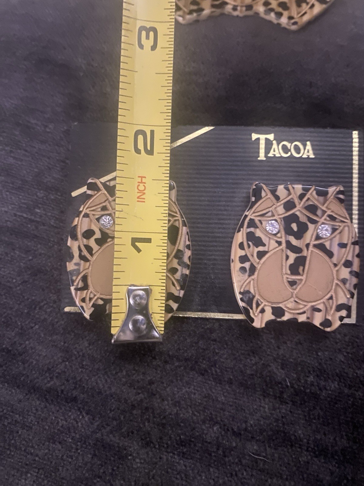 Vintage Tacoa Cheetah Earrings And Brooch/Pin Set New Never used.