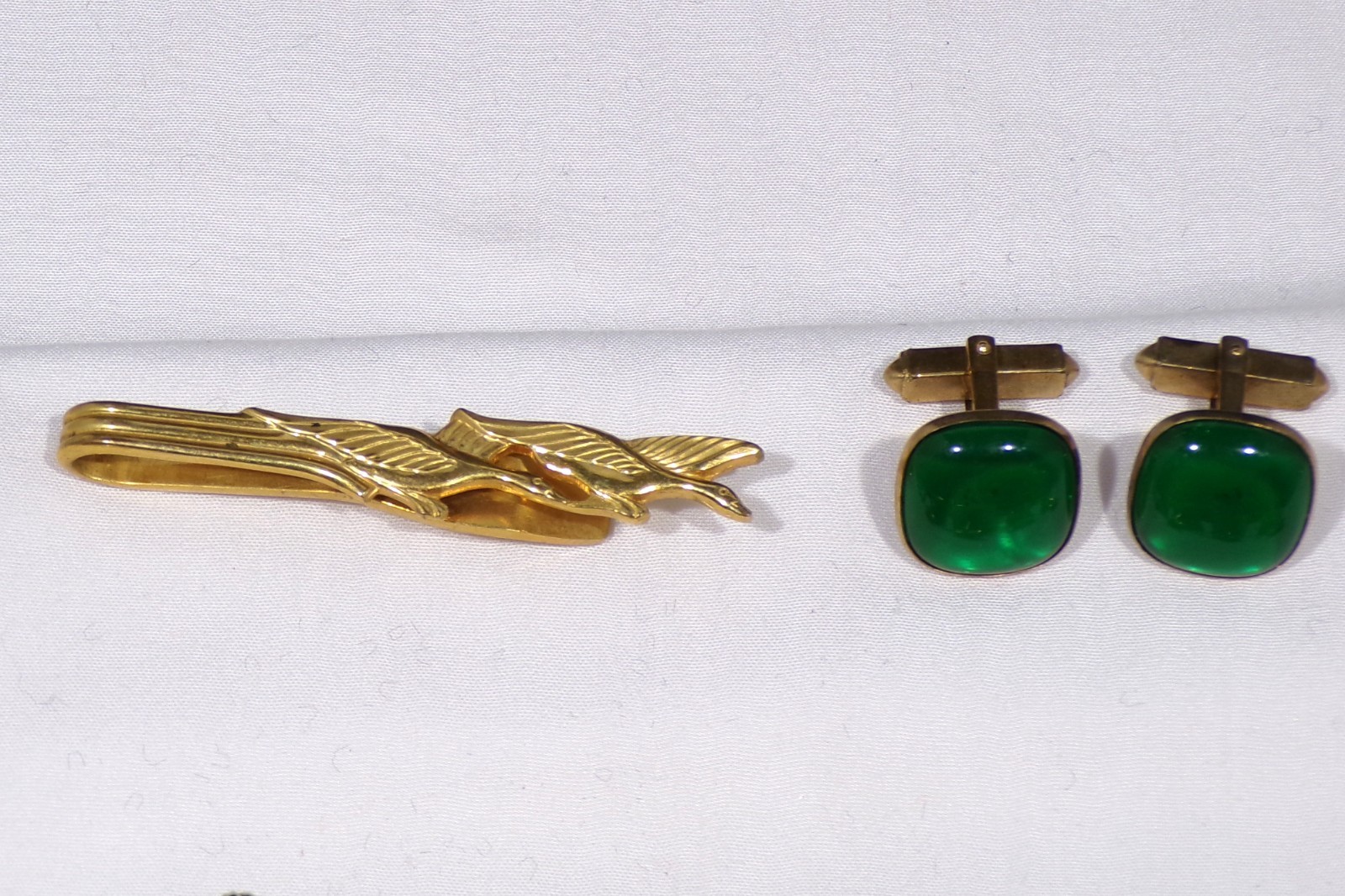 4 Vintage ANSON CUFF LINKS Sets 1 Tie Clip FOOTBALL MUSIC NOTES Geese Masonic