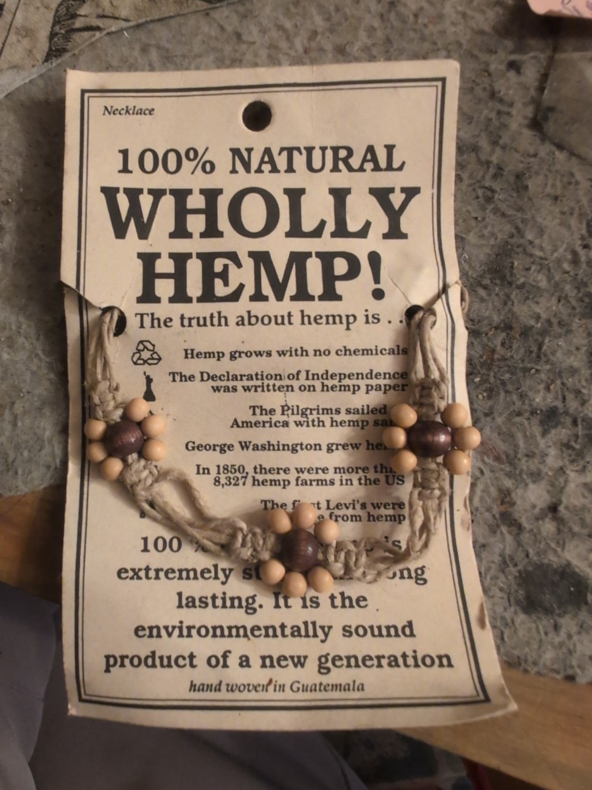 Vintage Wholly Hemp Necklace Brand New