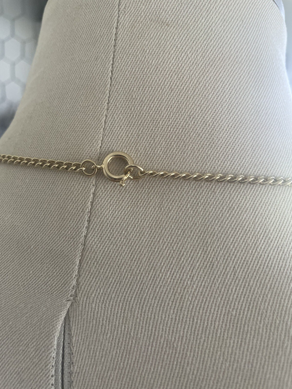 Wire Wrapped Enamel Floral Pendant on a Gold Tone Chain Retro