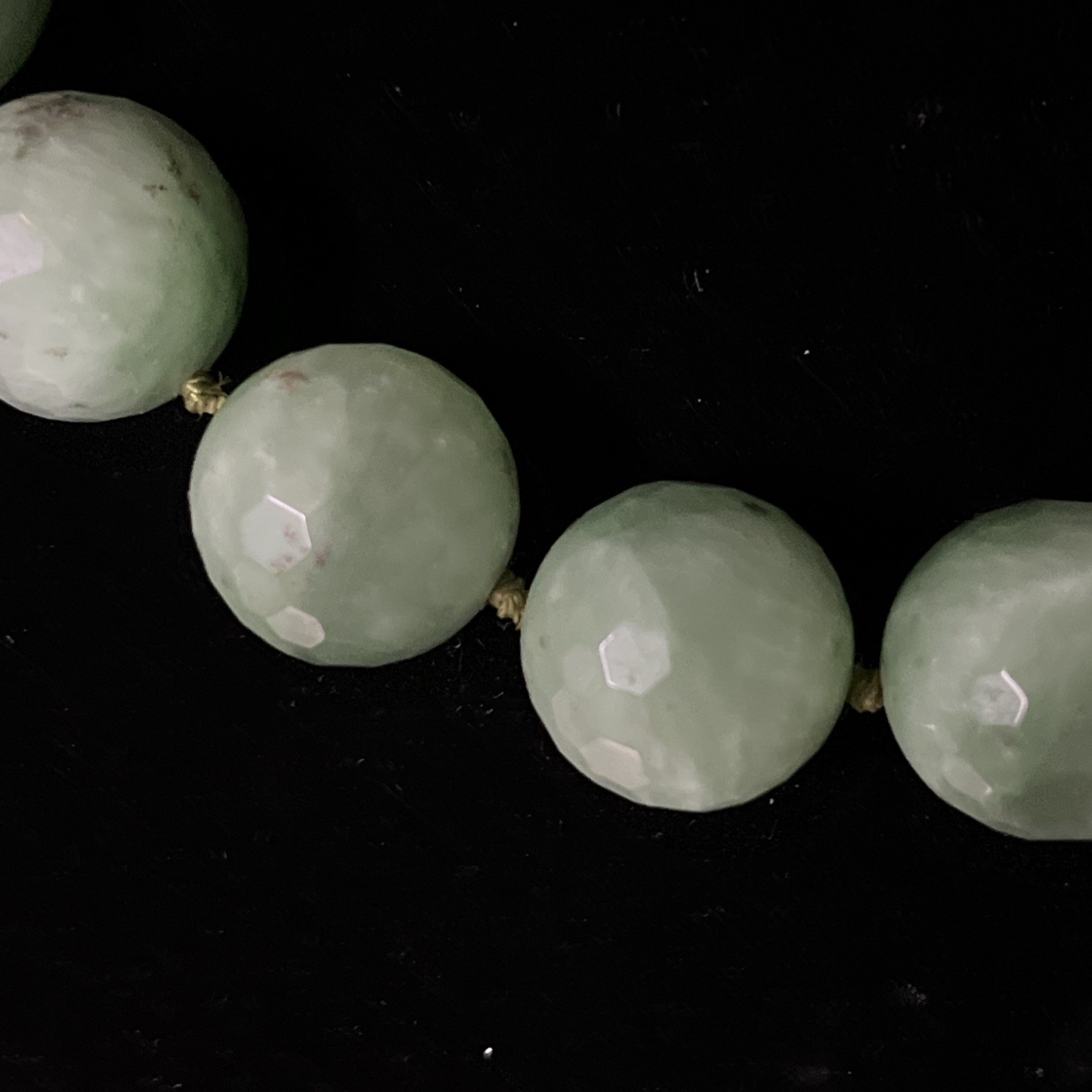 Vintage Estate Large Green Chrysoprase Beaded Necklace Bracelet Earrings Set