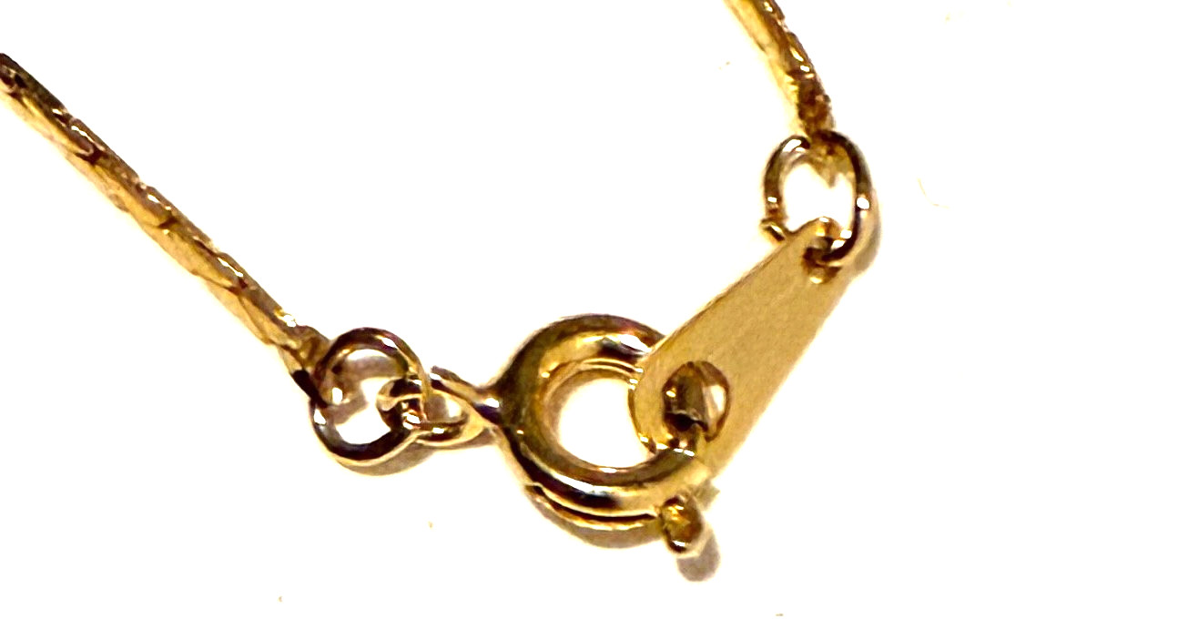 Bracelet Gold Tone Cobra Chain with Puffy Heart Korea Valentines Day