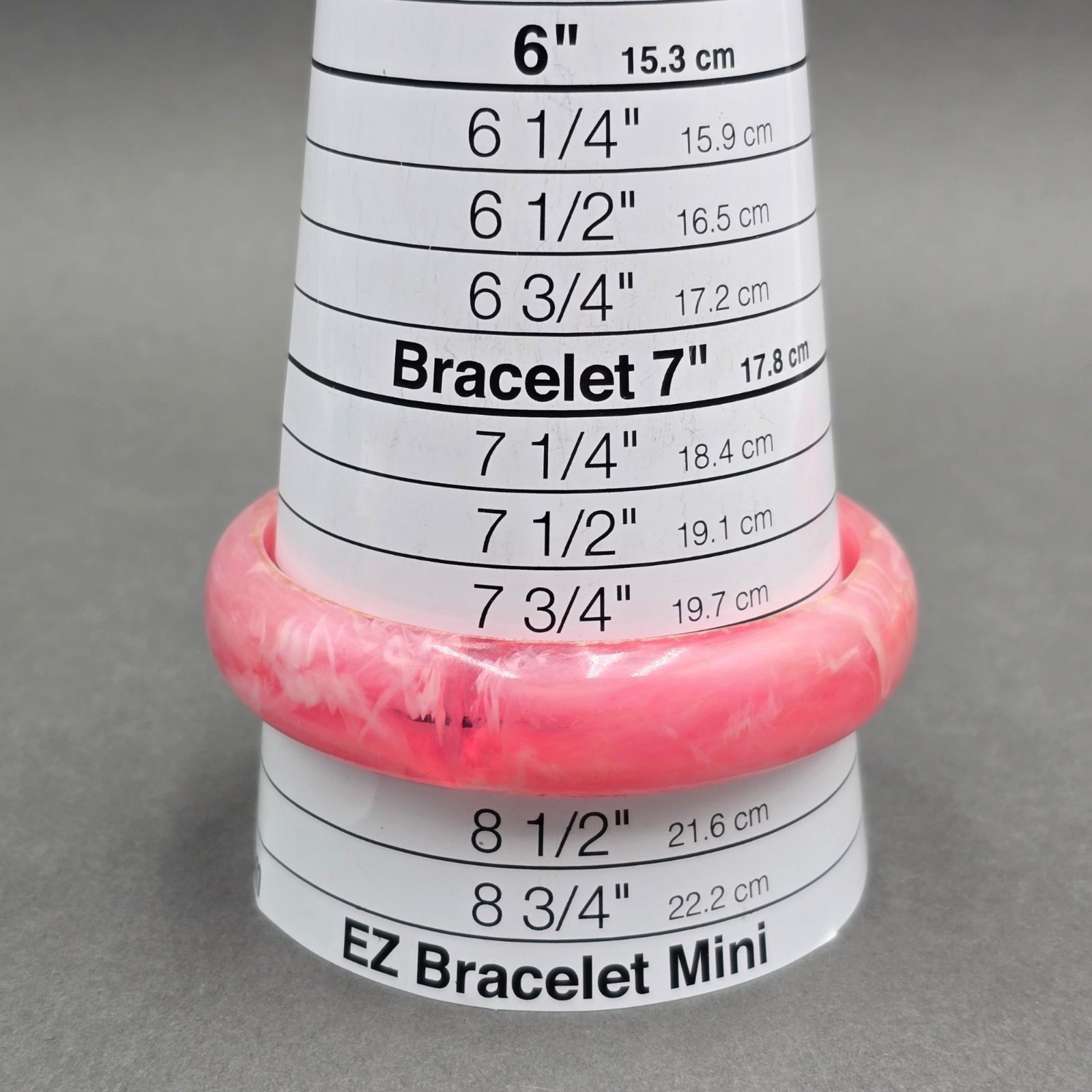 Vintage Retro Lucite Bangle Bracelet 8″-9″ Pink Blue Marbled Swirl 60s Set 6