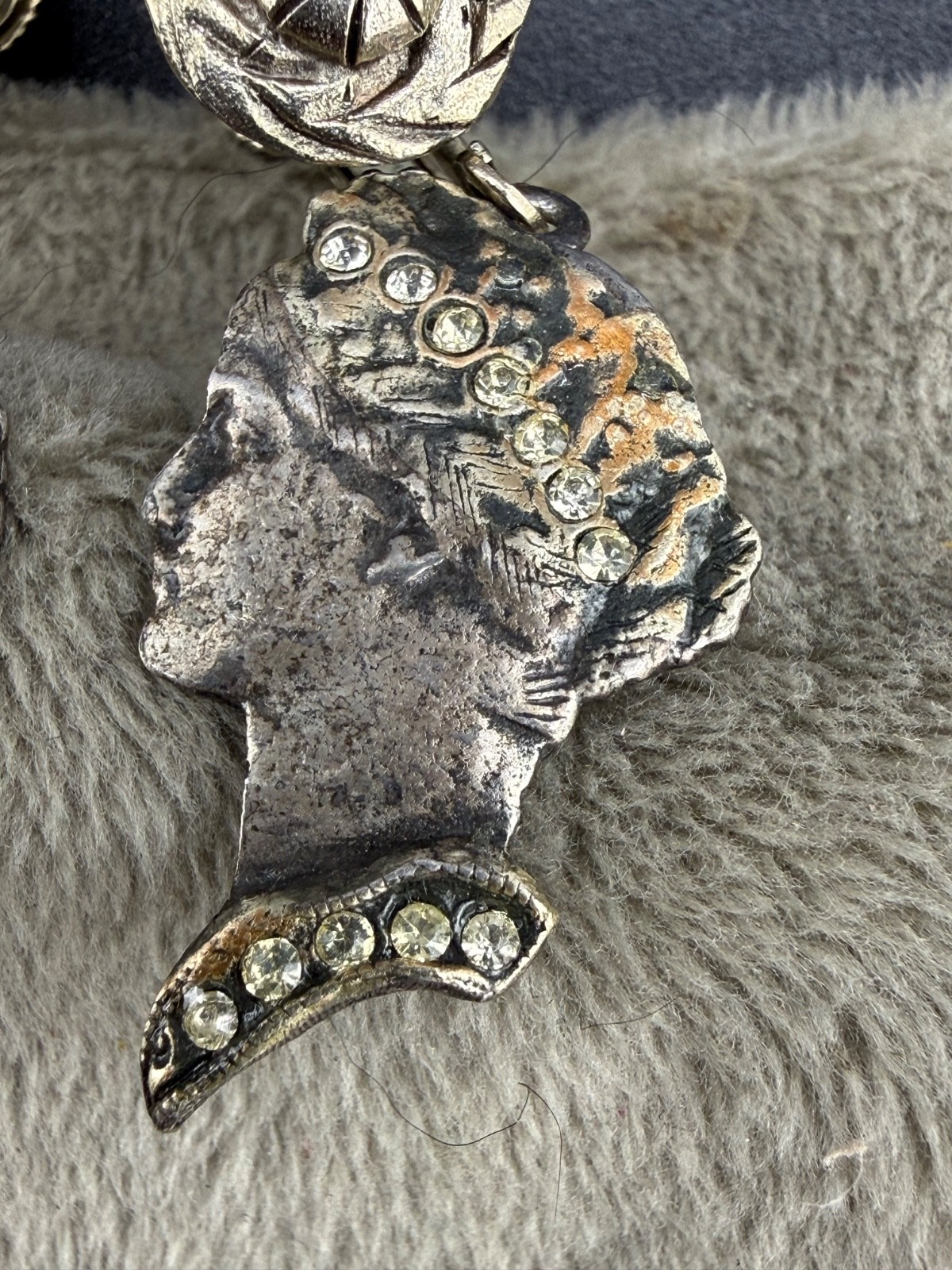 Vintage Vendome Clip On Earrings Silver Tone Woman