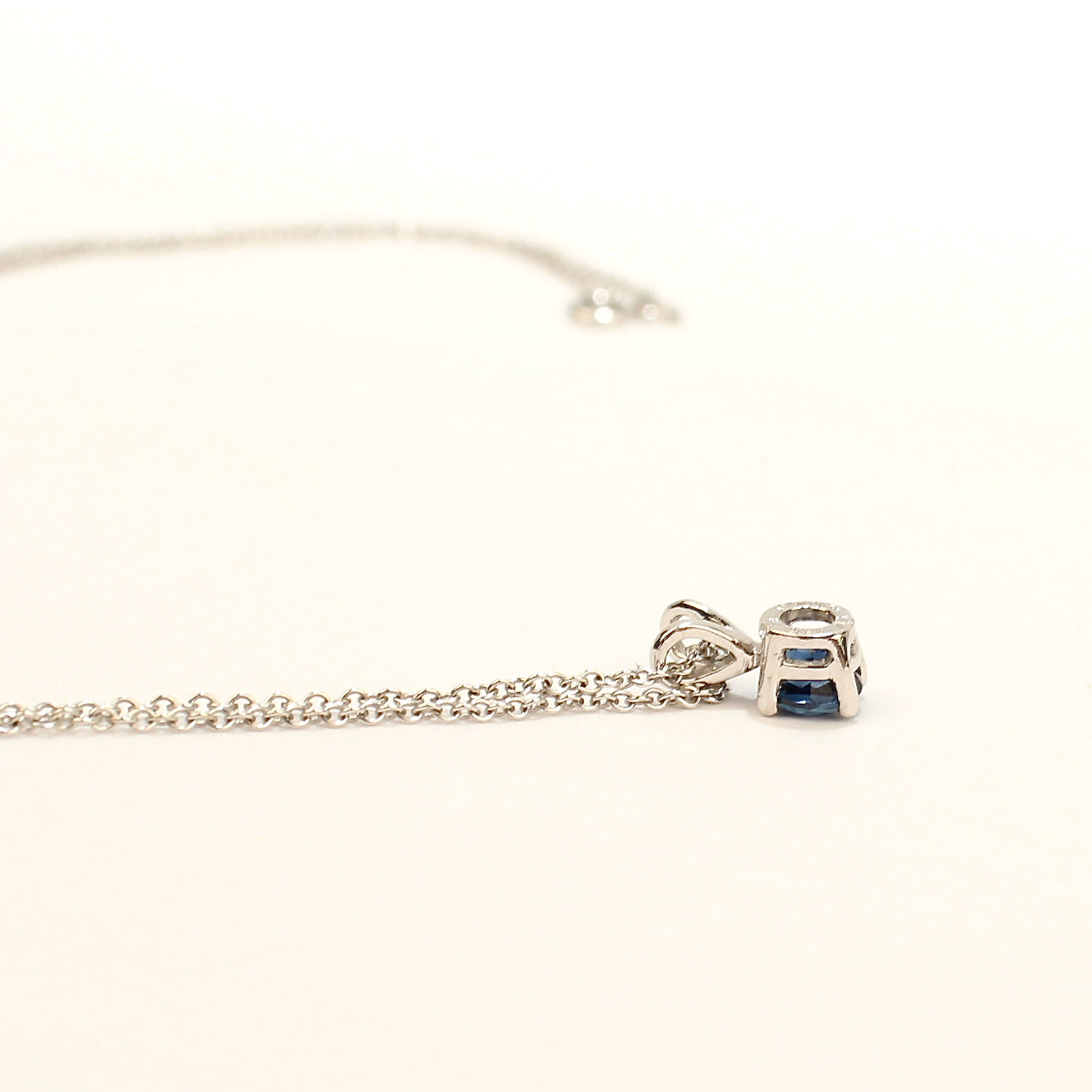 Vintage 14k White Gold and Sapphire Pendant Necklace – VR