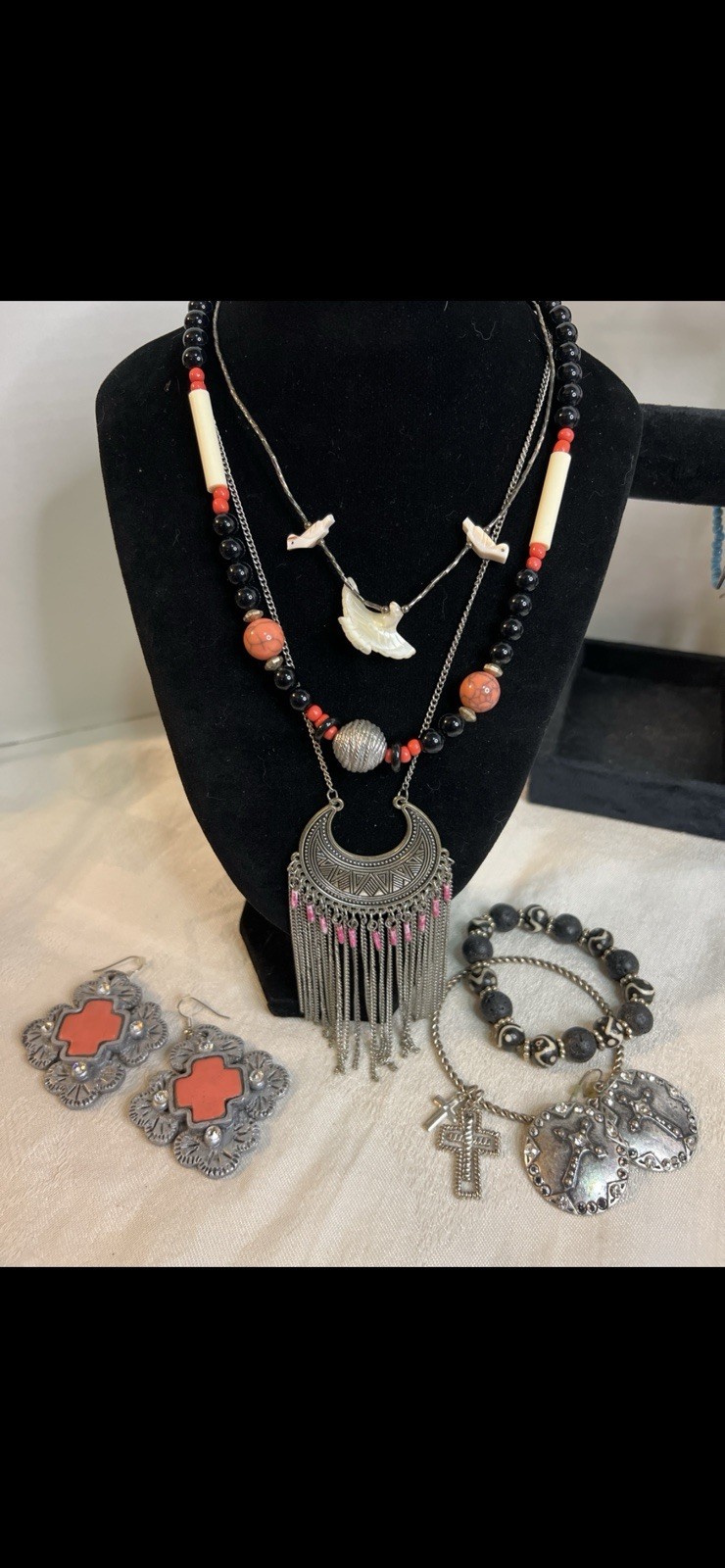 187 PC Boho Southwest Jewelry Lot Western Festival Artisan Statement Y2K