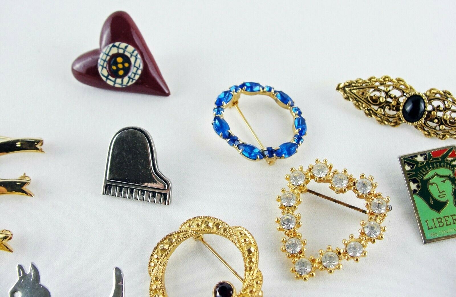 Vintage Costume Jewelry 1970’s to 1990’s Pins & Brooches Many Avon Pieces