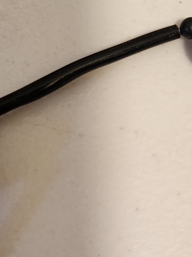 Vintage Black Coral Barrel Bead Necklace 30 inches