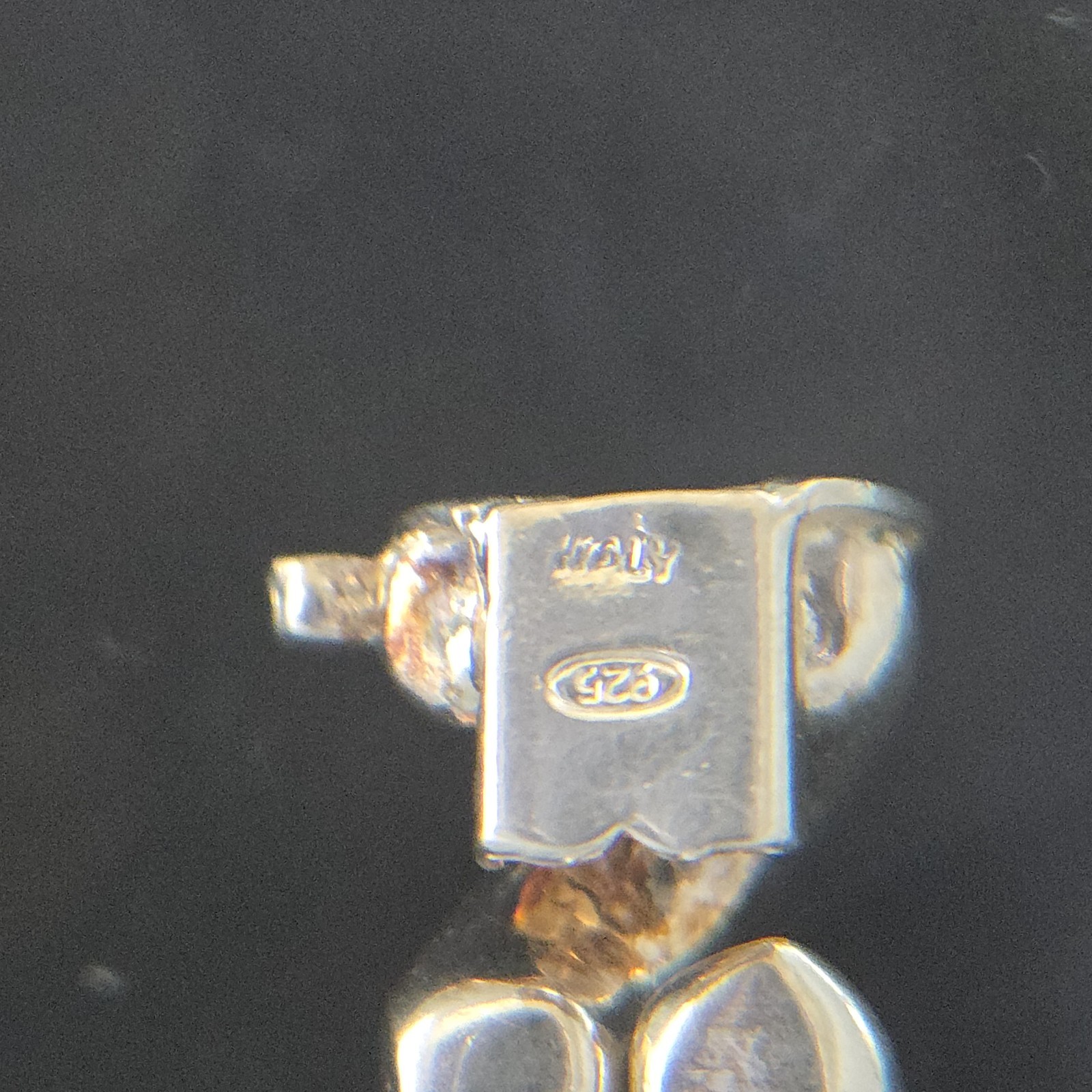 Vintage San Marco Italy Sterling Silver Macaroni Link Bracelet 7.25in 21g