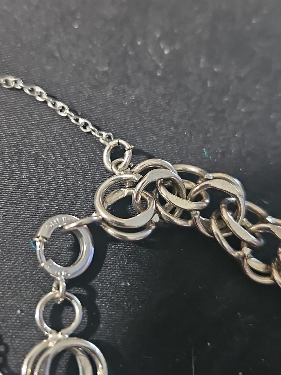 925 Sterling Silver Vintage Double Chain Link Bracelet