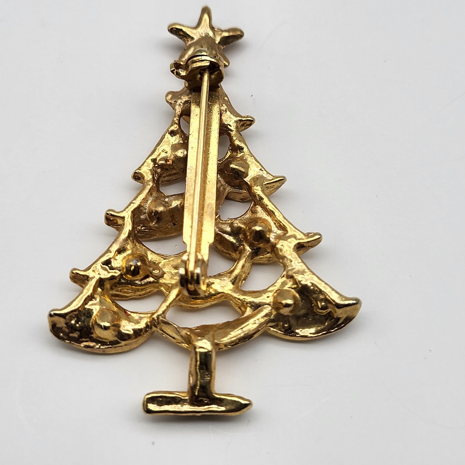 Vintage Brooch pin lot Christmas Holiday collection Tree Snowflake bell & more