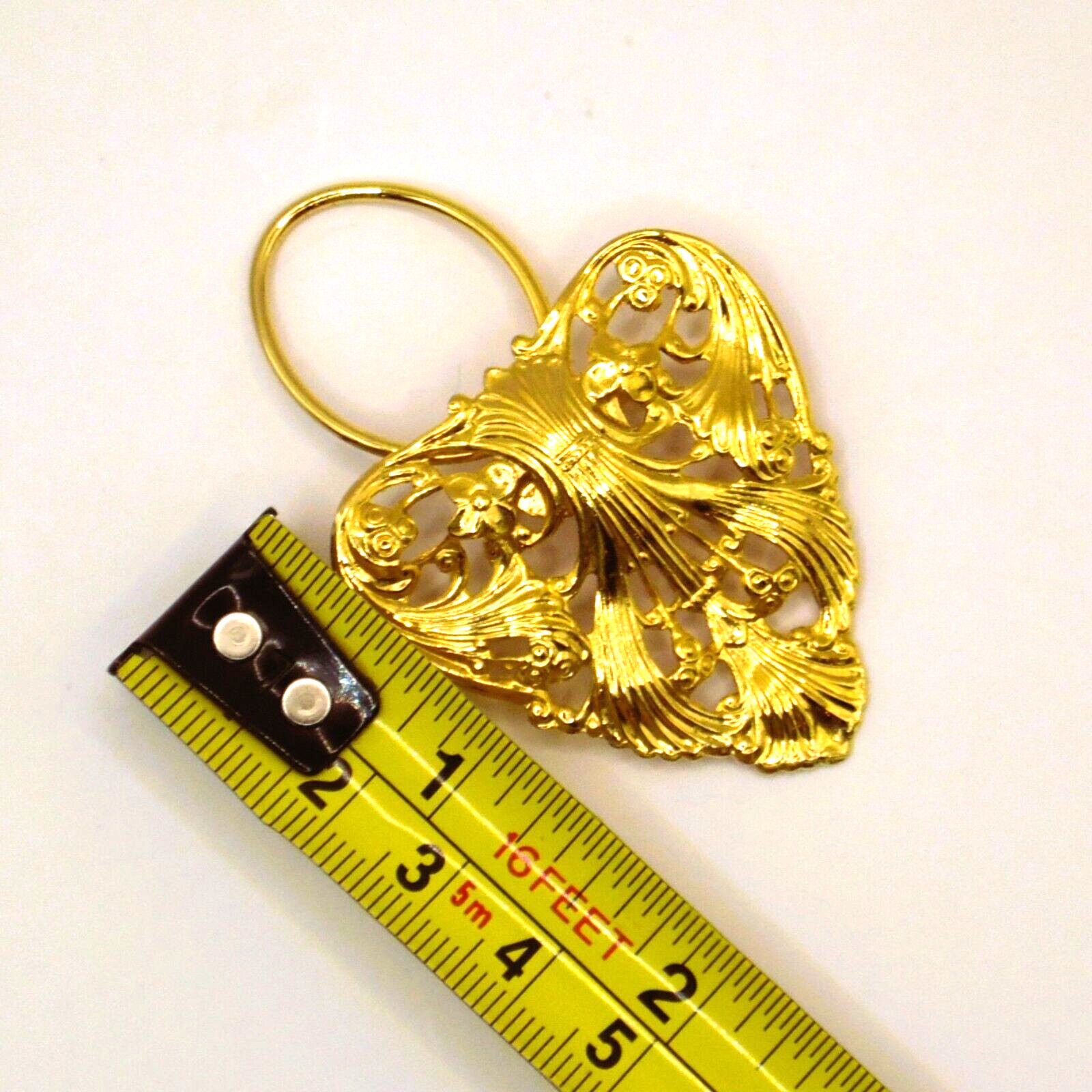 Jeri Lou Vtg Scarf Clip/Holder Goldtone Almost 2 inches in length Pre-owned