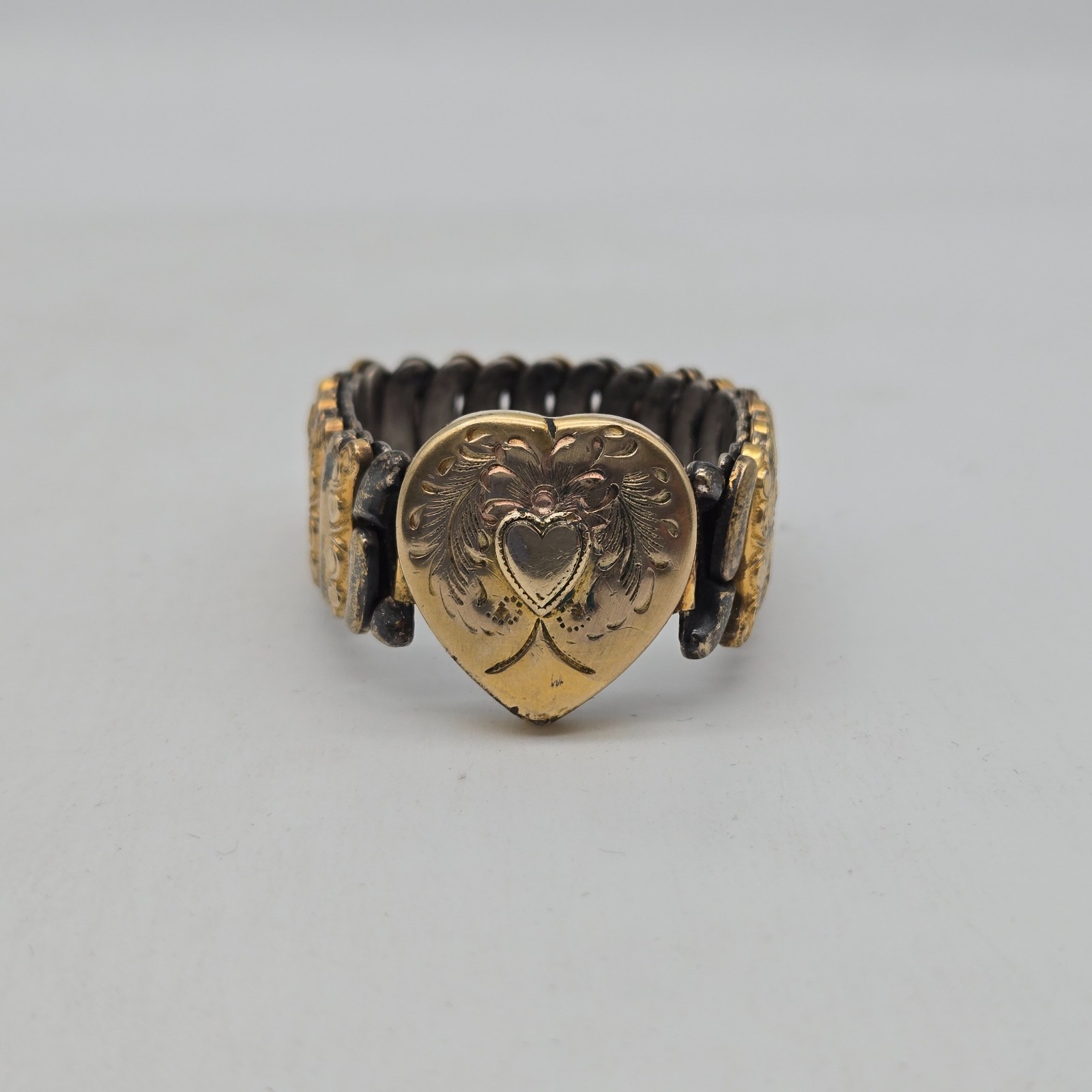 Vintage Co-Star 10k Gold-Filled Sweetheart Expansion Bracelet Stretch Heart