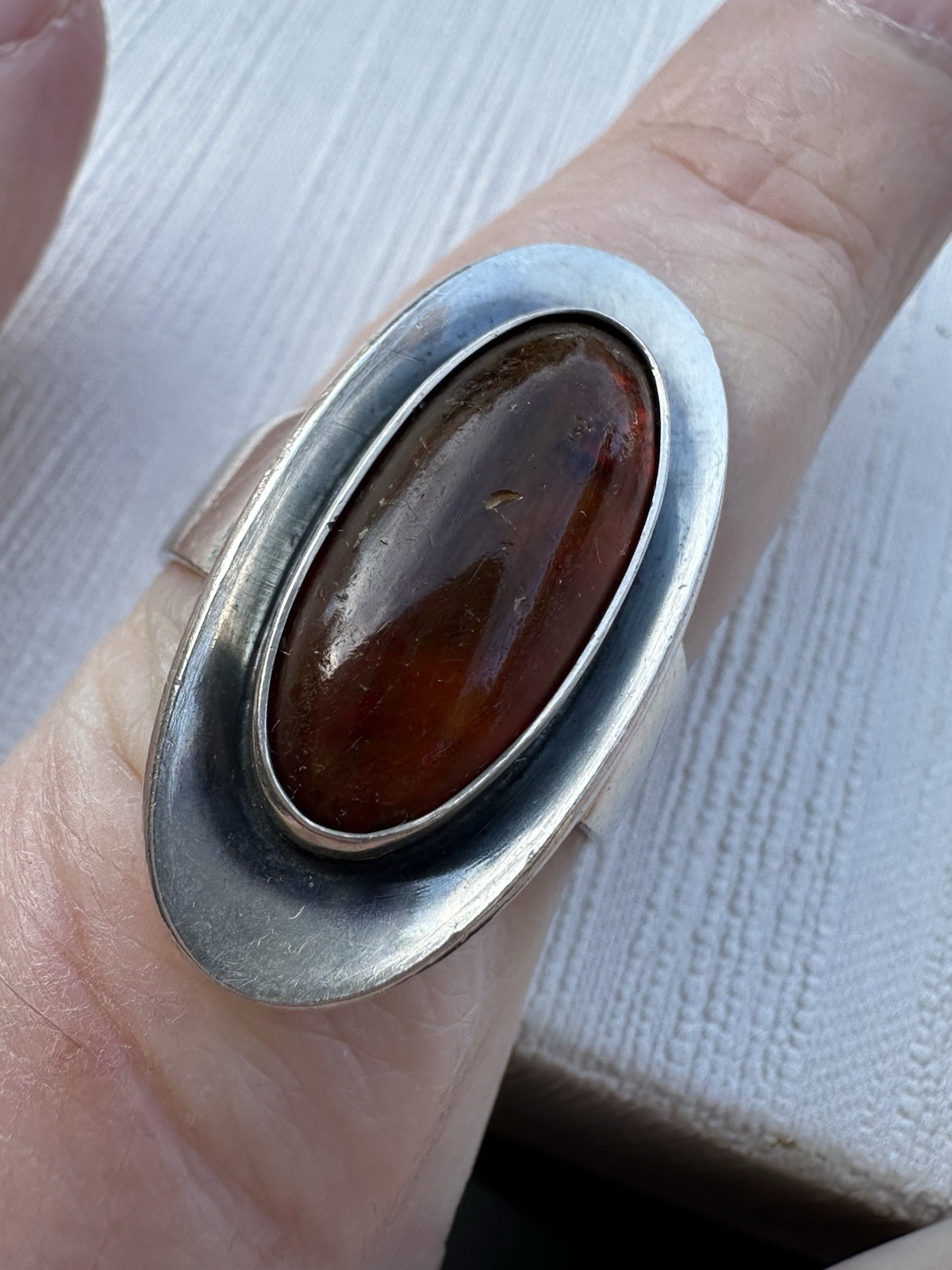 N.E From Vintage Denmark 925S Sterling Silver Modernist Ring