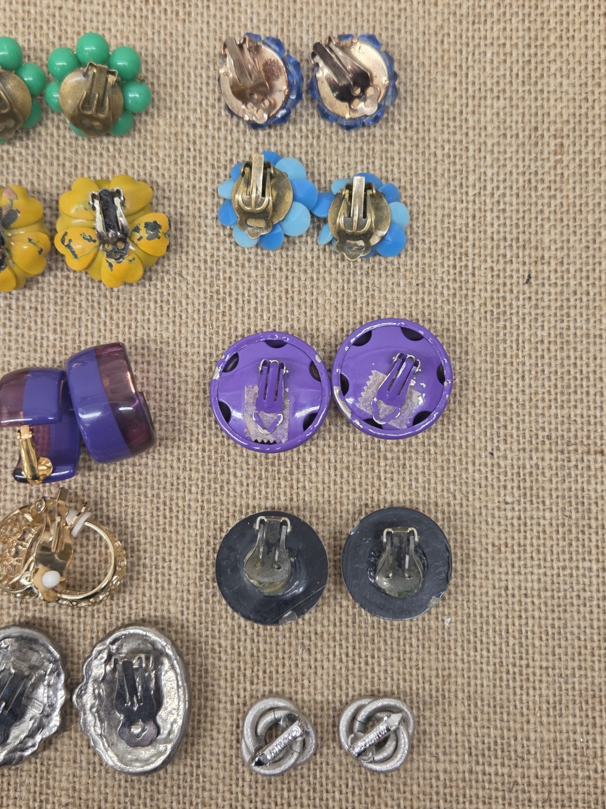 Vintage Clip On Earrings Lot 15 Pairs West Germany, Dauplaise, Sarah Coventry