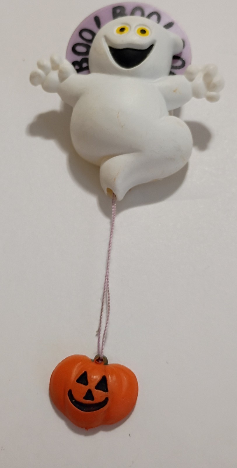 Vintage Halloween Ghost Boo! Spinning Pull-String Pin Fun World