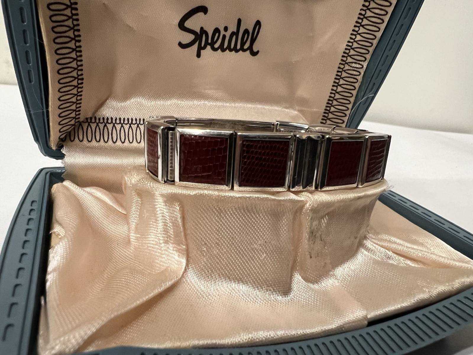 Vintage Speidel Stainless Steel Locket ID Expansion Bracelet NOS