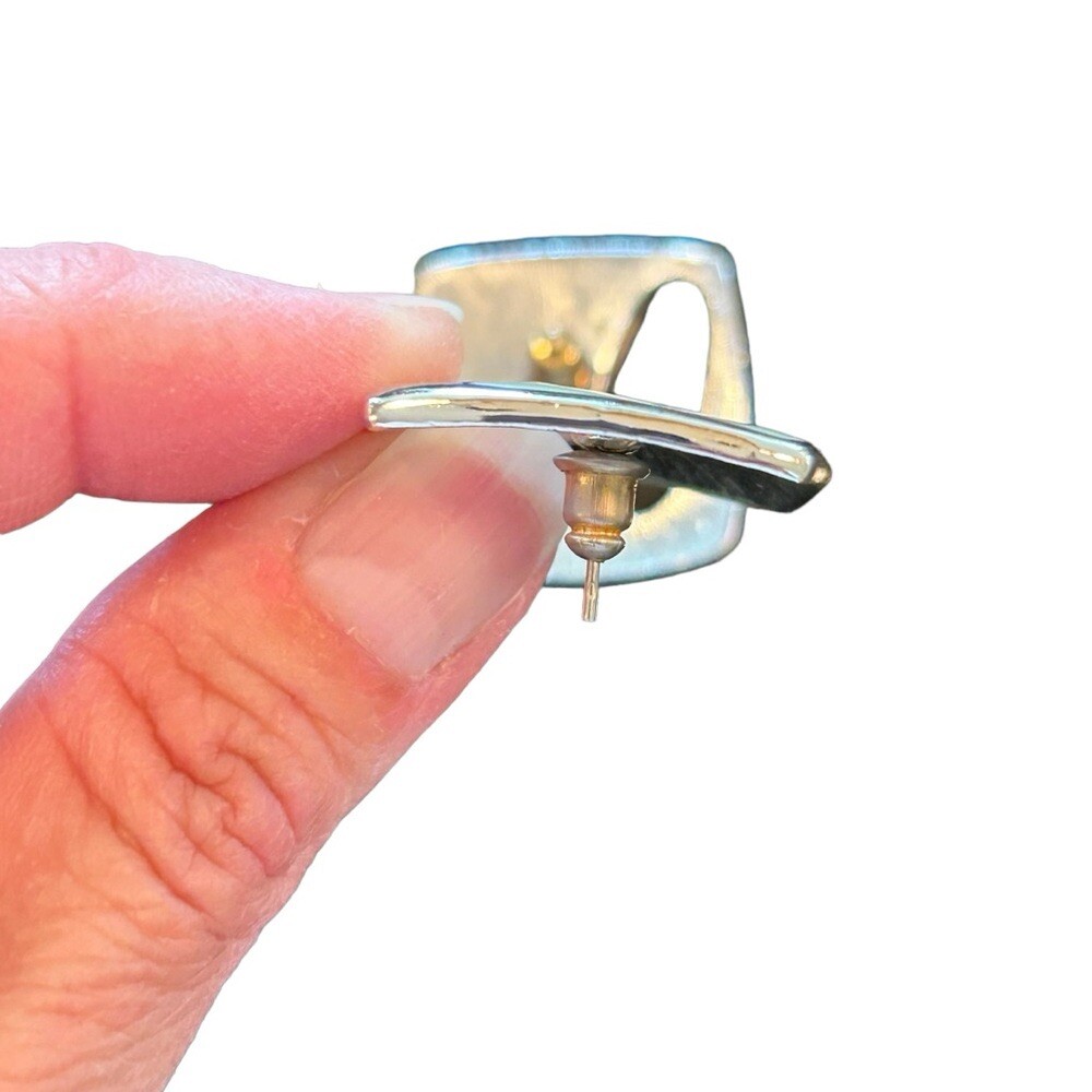 Lot of 3 Vintage 80’s Plastic Enamel Metal Pierced Earrings