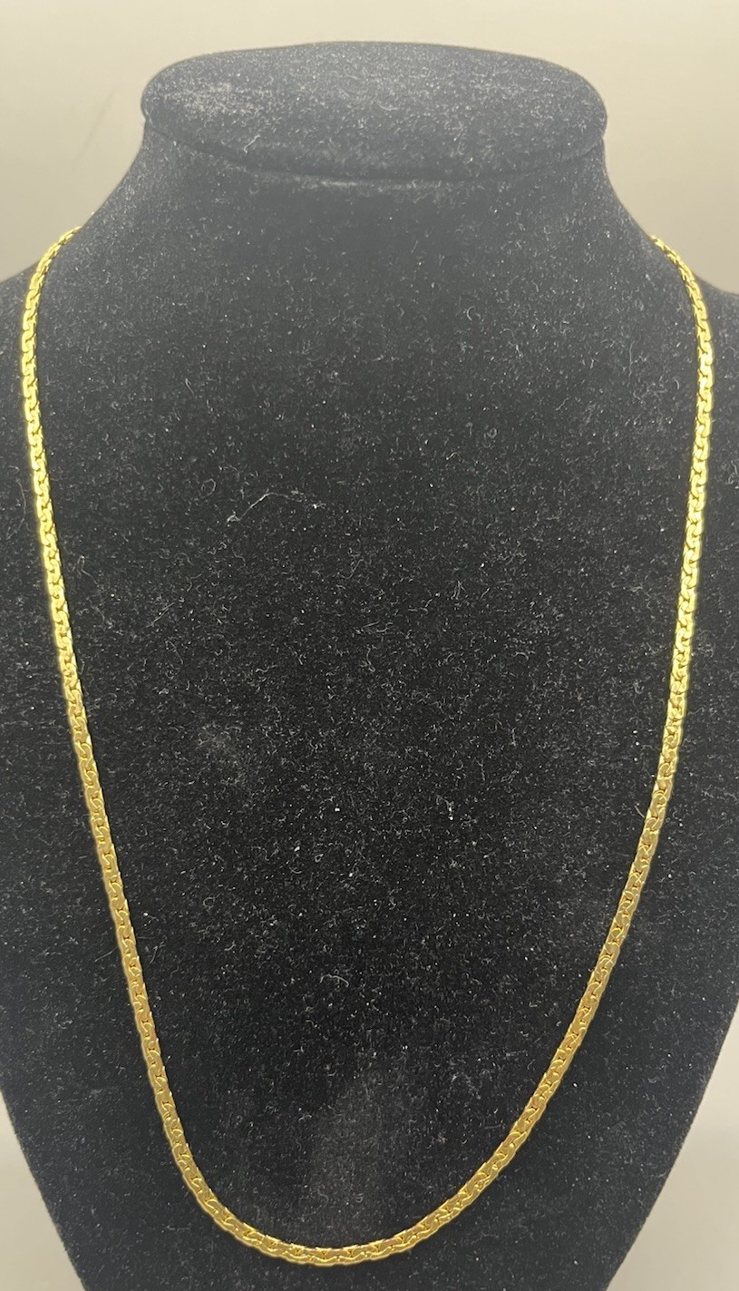 14k Gold Plate 19” Vintage Necklace Brilliant Color
