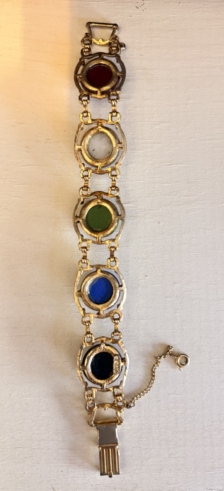 D&E for Celebrity Vintage Moroccan Matrix Glass Cabochon Bracelet