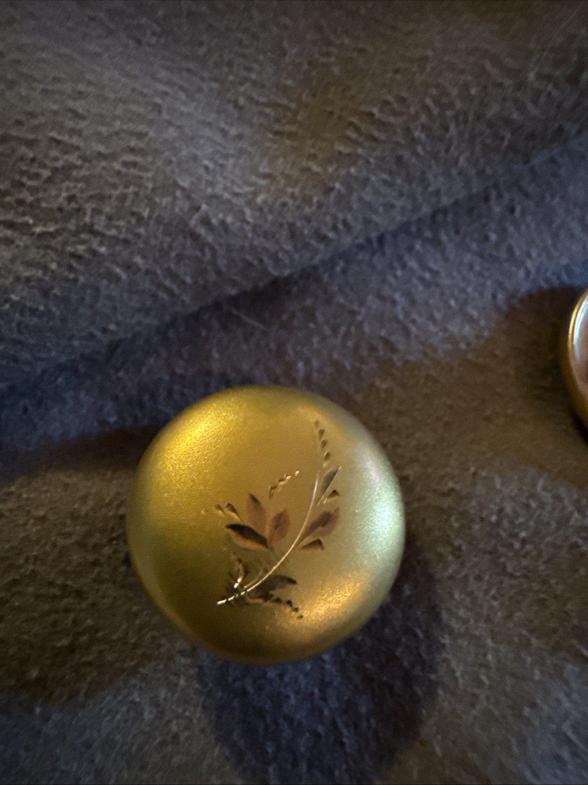 Antique Engraved Gold Cuff Links