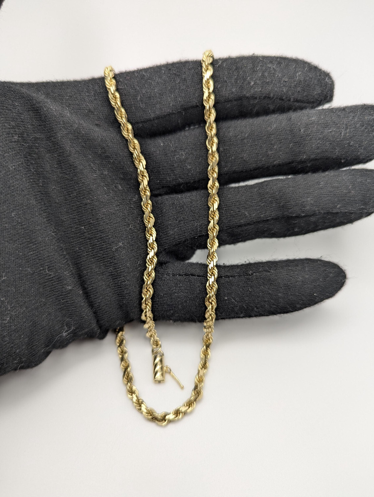 Heavy 14k Solid Gold 21gr 3.8mm Flat Specialty Rope Chain 18″ Necklace