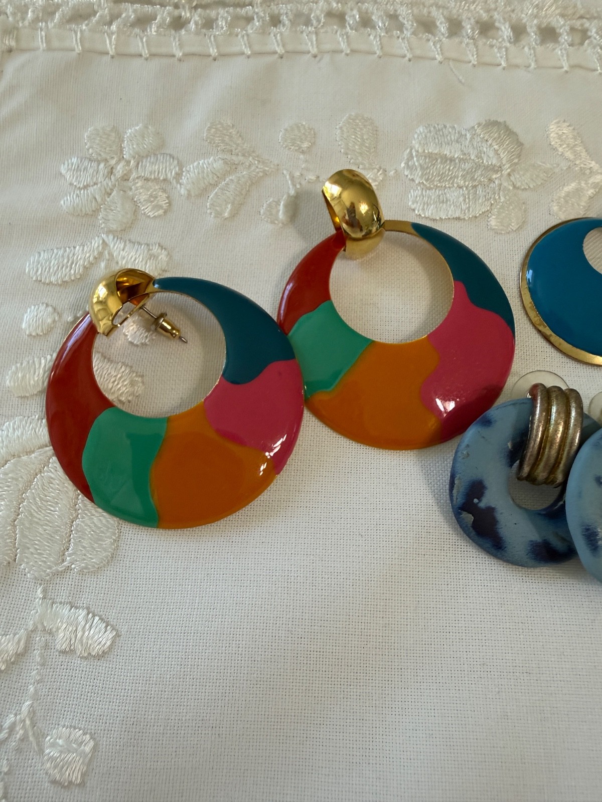Vintage Pierced Earrings. 1990’s. Fun! Lightweight. 1980’s. Excellent Condition.