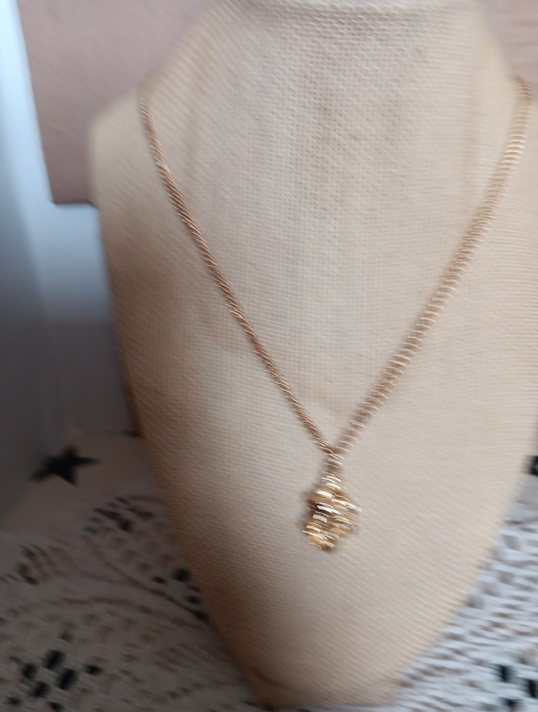 Shank Gold Nugget Pend Necklace
