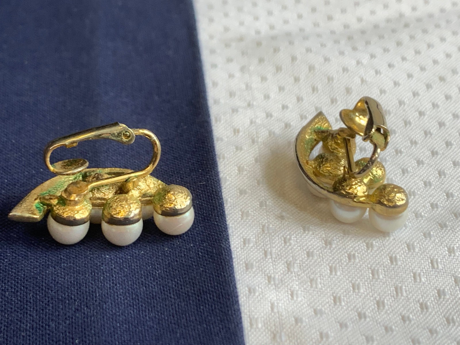 Vtg Clip-On Earring Lot Costume Jewelry Trifari Napier Avon Cloisonne Enamel