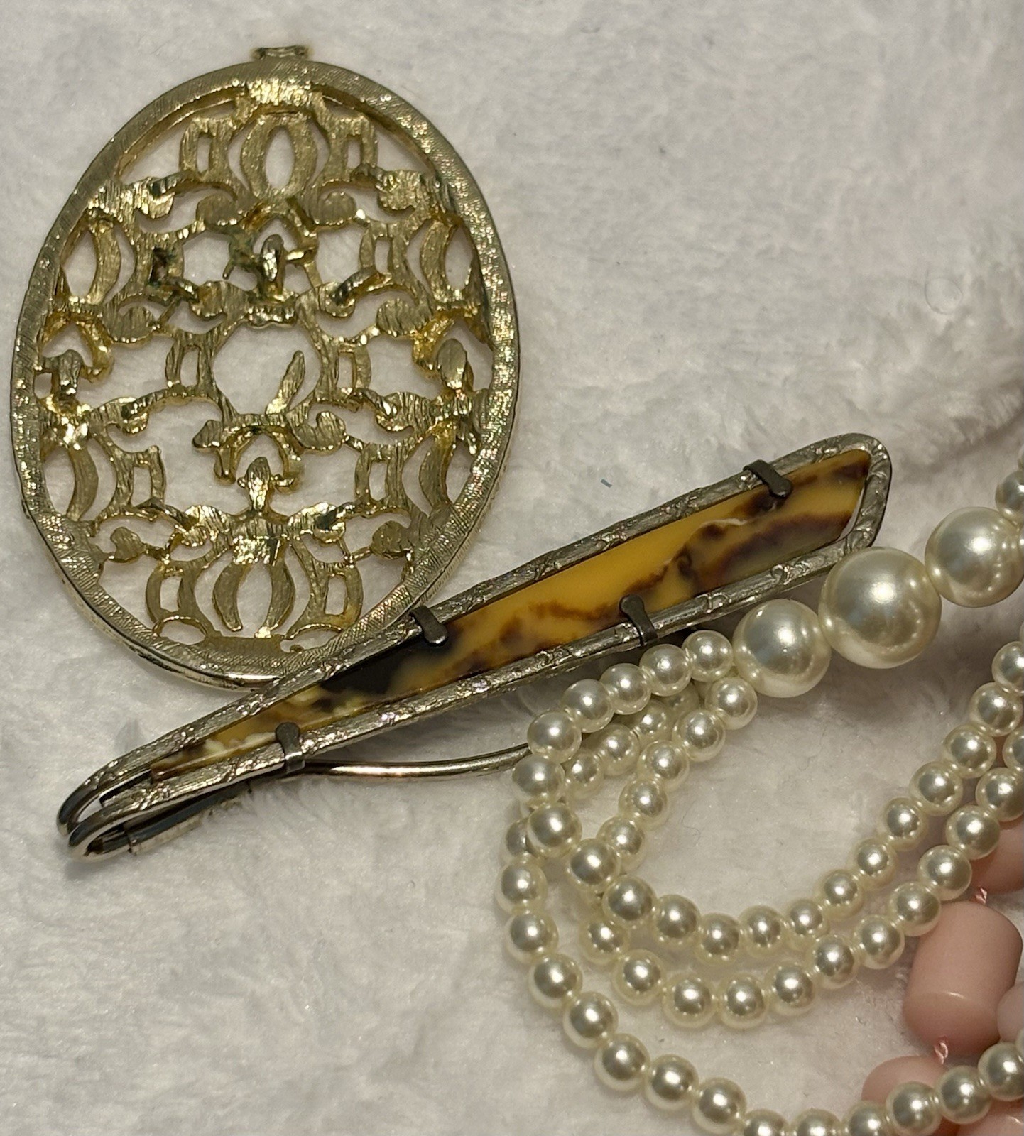 Romantic Estate Jewelry Lot Chest Sterling Gold Filled Pearls Hollycraft 1928