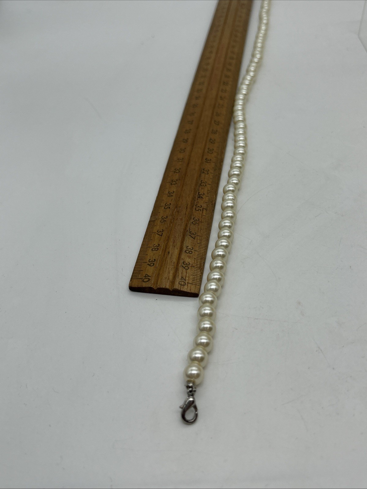 Vintage Cream Faux Pearl Necklace 45cm Heavy