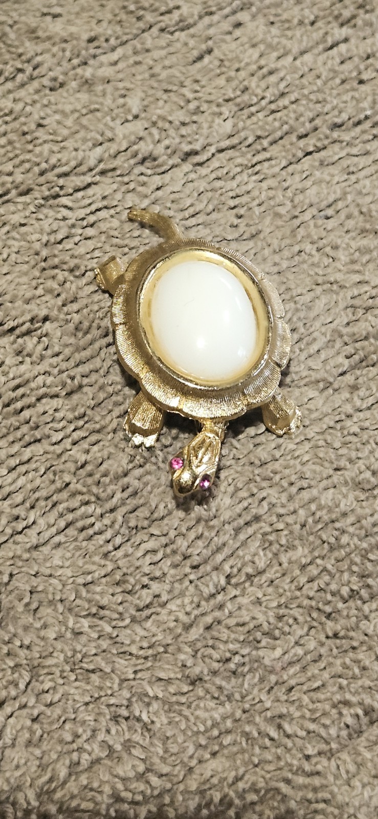Napier Gold Tone Turtle Brooch