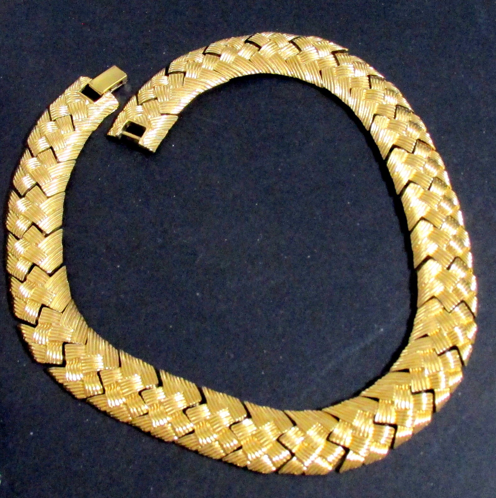 VTG NAPIER GP BRAIDED WOVEN CHAIN 16″ NECKLACE ELEGANT CLASSIC EXC