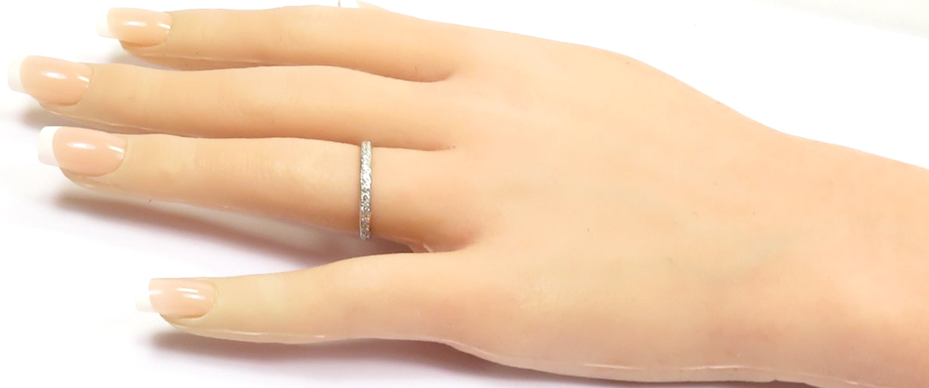 Antique Deco 1920’s Wedding Eternity Platinum Band Ring Size 7 UK-N1/2 EGL USA