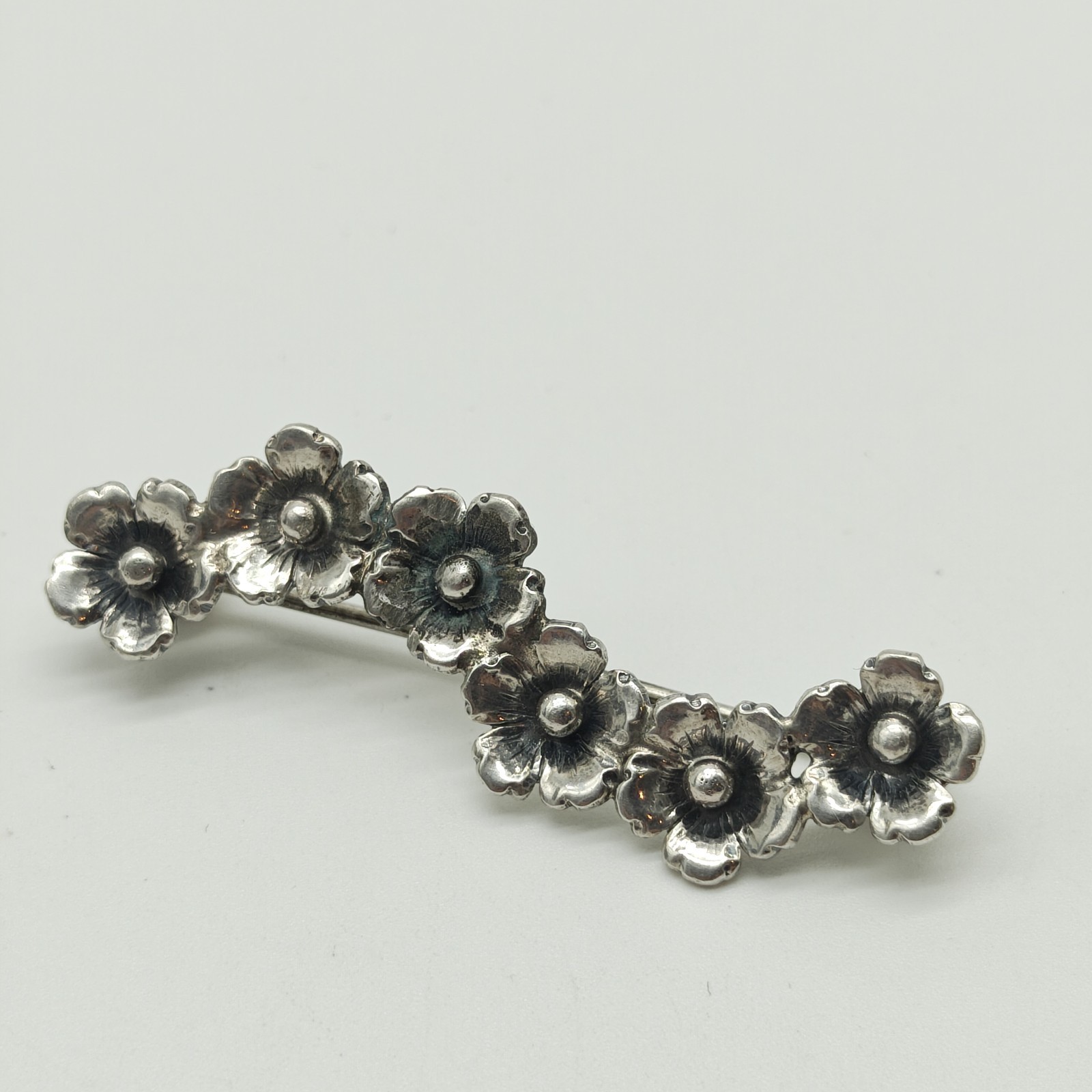 Niels Erik N E From Denmark Sterling Silver 925 Flower Bar Brooch Pin